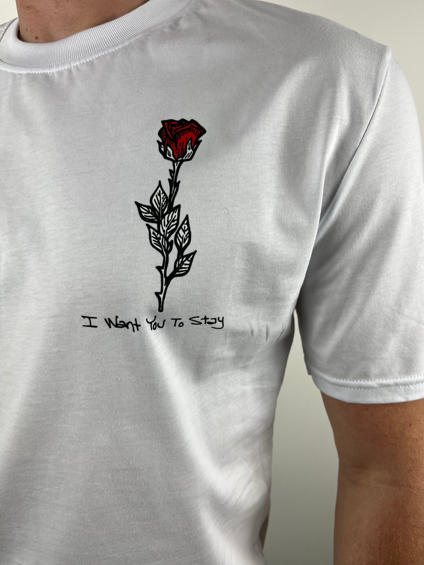 T-shirt Floral "Rosa Bianco"